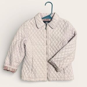 Authentic Burberry Girls Light Purple Quilted Zip Up Jacket!